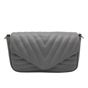 Ant Expedition Quilted Grey Faux Leather Convertible Crossbody Bag